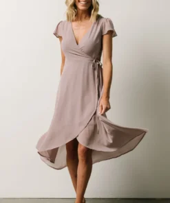 Soi Bristol Midi Wrap Dress | Dusty Lilac