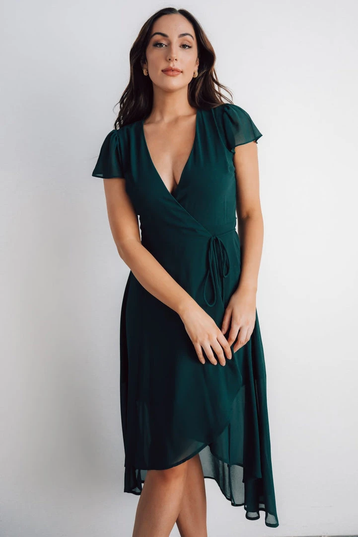 Soi Bristol Midi Wrap Dress | Emerald 8 Soi Bristol Midi Wrap Dress | Emerald