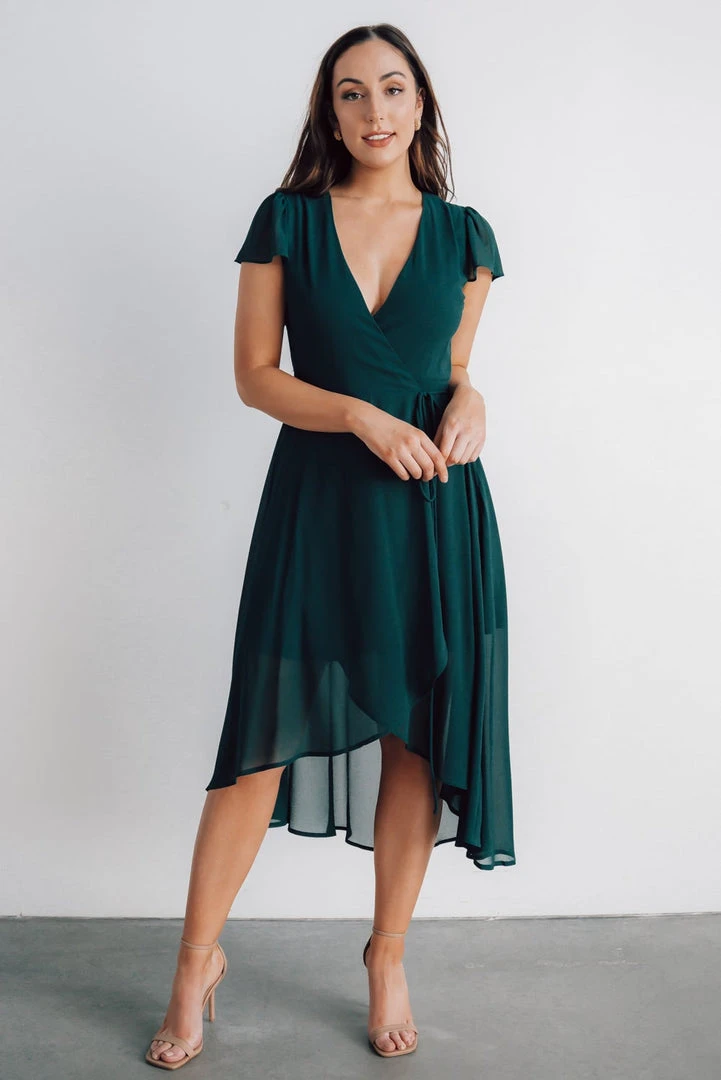 Soi Bristol Midi Wrap Dress | Emerald 1 Soi Bristol Midi Wrap Dress | Emerald