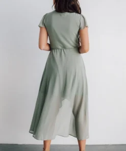Soi Dresses Bristol Midi Wrap Dress | Sage 10 Soi Dresses Bristol Midi Wrap Dress | Sage