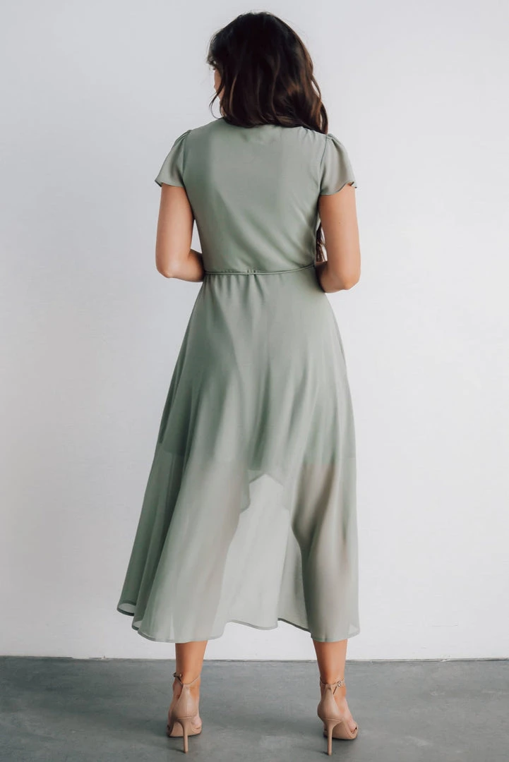 Soi Dresses Bristol Midi Wrap Dress | Sage 3 Soi Dresses Bristol Midi Wrap Dress | Sage