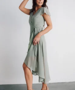 Soi Dresses Bristol Midi Wrap Dress | Sage 13 Soi Dresses Bristol Midi Wrap Dress | Sage