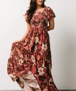 FT Britney Tiered Maxi Dress | Autumn Day Floral