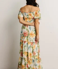 FT Britney Tiered Maxi Dress | Ivory Multi Floral 13 FT Britney Tiered Maxi Dress | Ivory Multi Floral