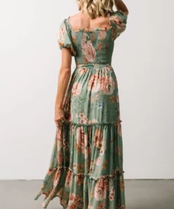 FT Britney Tiered Maxi Dress | Sage Multi Floral Dresses