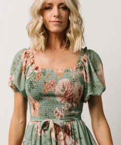 FT Britney Tiered Maxi Dress | Sage Multi Floral Dresses