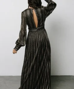 Soi Dresses Bronson Shimmer Gown | Black + Gold 23 Soi Dresses Bronson Shimmer Gown | Black + Gold