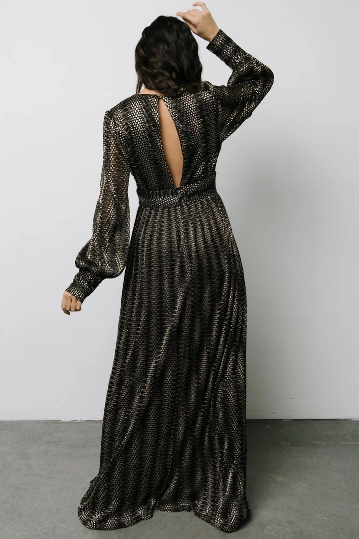 Soi Dresses Bronson Shimmer Gown | Black + Gold 11 Soi Dresses Bronson Shimmer Gown | Black + Gold