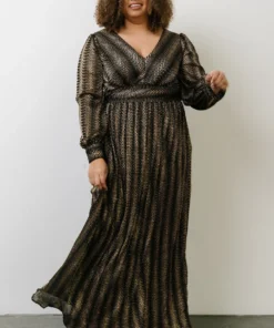 Soi Dresses Bronson Shimmer Gown | Black + Gold 18 Soi Dresses Bronson Shimmer Gown | Black + Gold