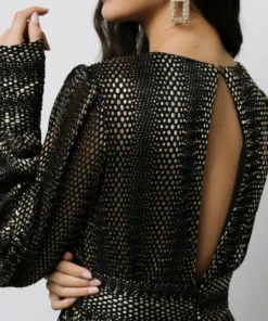 Soi Dresses Bronson Shimmer Gown | Black + Gold 16 Soi Dresses Bronson Shimmer Gown | Black + Gold