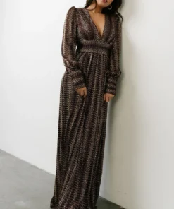 Soi Dresses Bronson Shimmer Gown | Mulberry + Gold 35 Soi Dresses Bronson Shimmer Gown | Mulberry + Gold