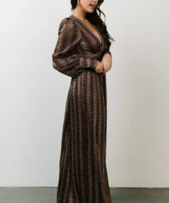 Soi Dresses Bronson Shimmer Gown | Mulberry + Gold 23 Soi Dresses Bronson Shimmer Gown | Mulberry + Gold