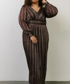 Soi Dresses Bronson Shimmer Gown | Mulberry + Gold 32 Soi Dresses Bronson Shimmer Gown | Mulberry + Gold