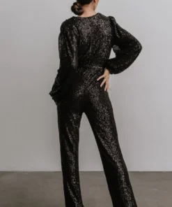 RR Brussels Sequin Jumpsuit | Black