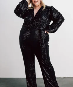 RR Brussels Sequin Jumpsuit | Black