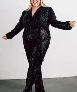 RR Brussels Sequin Jumpsuit | Black