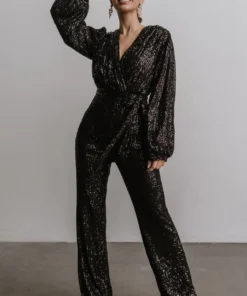 RR Brussels Sequin Jumpsuit | Black