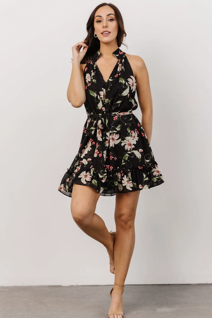 DD Brynn Mini Dress | Black Floral 2 DD Brynn Mini Dress | Black Floral
