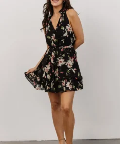 DD Brynn Mini Dress | Black Floral