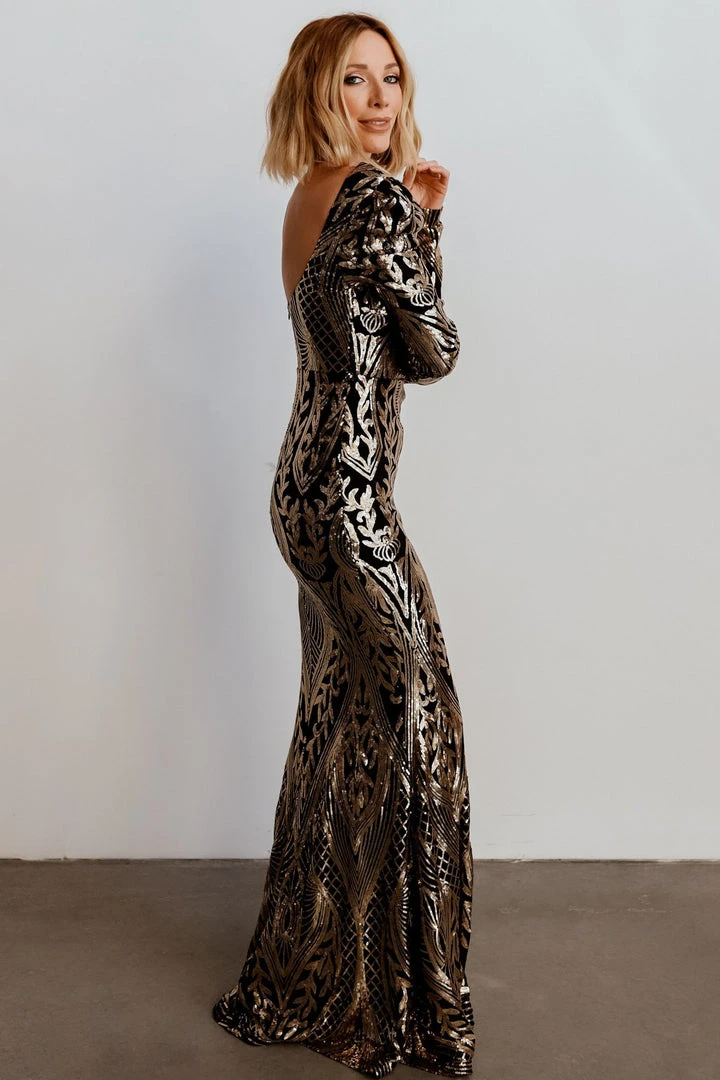 RR Budapest Sequin Gown | Black + Gold 10 RR Budapest Sequin Gown | Black + Gold