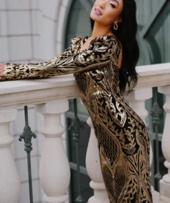 RR Budapest Sequin Gown | Black + Gold 16 RR Budapest Sequin Gown | Black + Gold