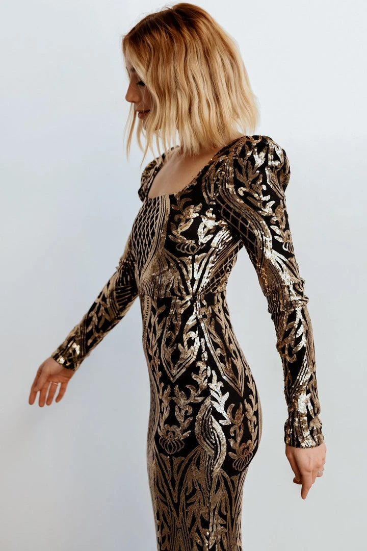 RR Budapest Sequin Gown | Black + Gold 9 RR Budapest Sequin Gown | Black + Gold