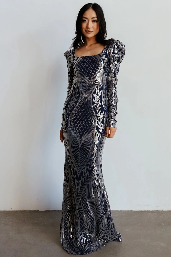RR Budapest Sequin Gown | Navy + Silver Dresses 5 RR Budapest Sequin Gown | Navy + Silver Dresses
