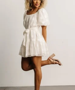 FT Calista Short Dress | Cream Print Dresses 12 FT Calista Short Dress | Cream Print Dresses