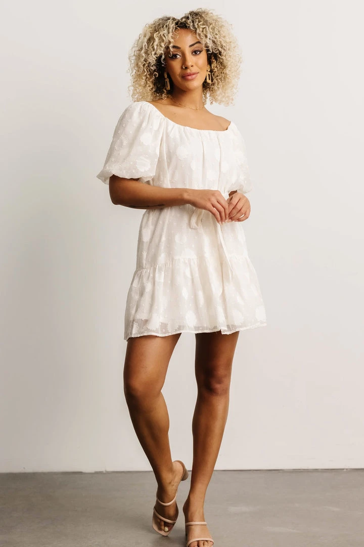 FT Calista Short Dress | Cream Print Dresses 3 FT Calista Short Dress | Cream Print Dresses