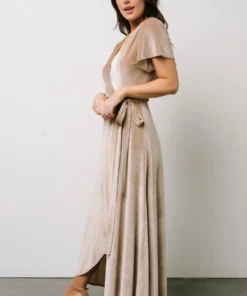 BB Custom Calvin Sparkle Velvet Wrap Dress | Shell