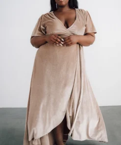 BB Custom Calvin Sparkle Velvet Wrap Dress | Shell