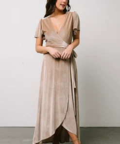 BB Custom Calvin Sparkle Velvet Wrap Dress | Shell