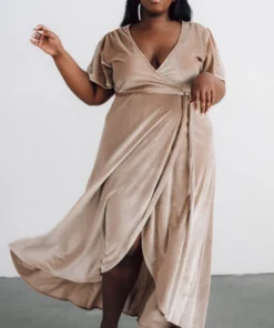 BB Custom Calvin Sparkle Velvet Wrap Dress | Shell