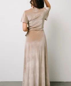 BB Custom Calvin Sparkle Velvet Wrap Dress | Shell