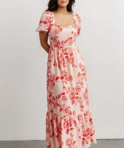 SL Candice Sweetheart Dress | Pink + Red Floral Dresses