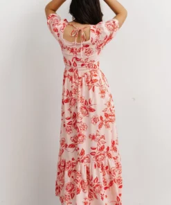 SL Candice Sweetheart Dress | Pink + Red Floral Dresses