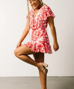 SL Vacation Candy Romper | Coral + White Floral 14 SL Vacation Candy Romper | Coral + White Floral