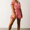 SL Vacation Candy Romper | Coral + White Floral