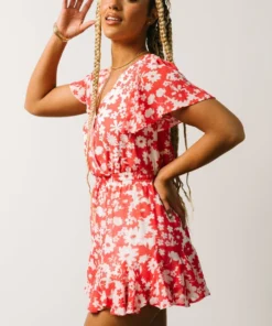 SL Vacation Candy Romper | Coral + White Floral 16 SL Vacation Candy Romper | Coral + White Floral