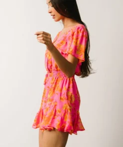 SL Dresses Candy Romper | Hot Pink Floral