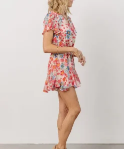 SL Candy Romper | Pink + Blue Floral Shop All