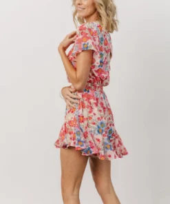 SL Candy Romper | Pink + Blue Floral Shop All