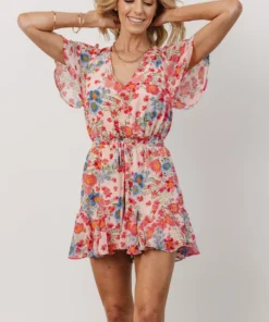 SL Candy Romper | Pink + Blue Floral Shop All
