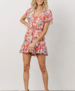 SL Candy Romper | Pink + Blue Floral Shop All