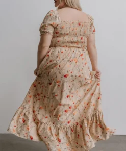 BB Custom Dresses Capri Smocked Maxi Dress | Golden Print