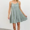 HAY Carly Lace Floral Mini Dress | Sage Dresses