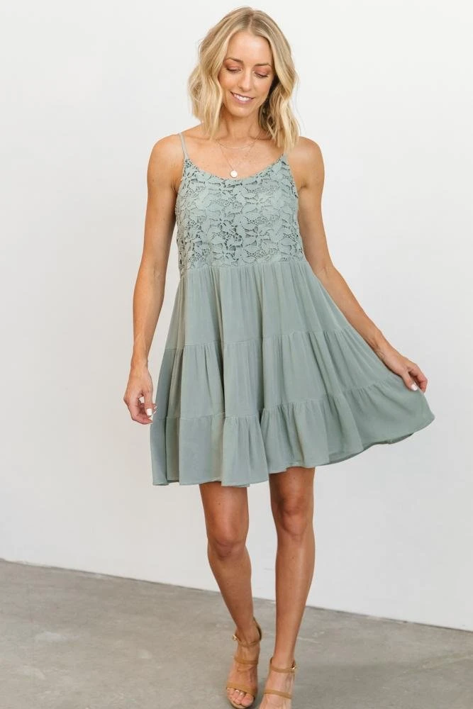 HAY Carly Lace Floral Mini Dress | Sage Dresses 1 HAY Carly Lace Floral Mini Dress | Sage Dresses