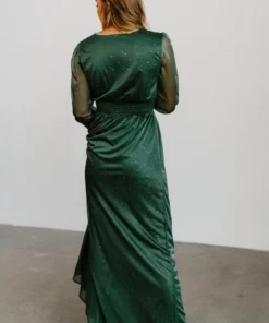BB Custom Dresses Carmen Shimmer Maxi Dress | Green 9 BB Custom Dresses Carmen Shimmer Maxi Dress | Green