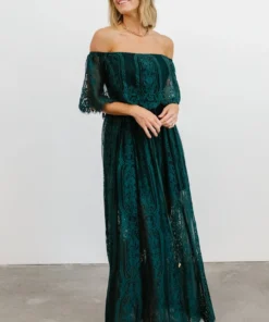 BB Custom Caroline Lace Maxi Dress | Emerald Dresses