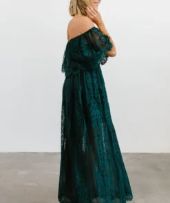 BB Custom Caroline Lace Maxi Dress | Emerald Dresses